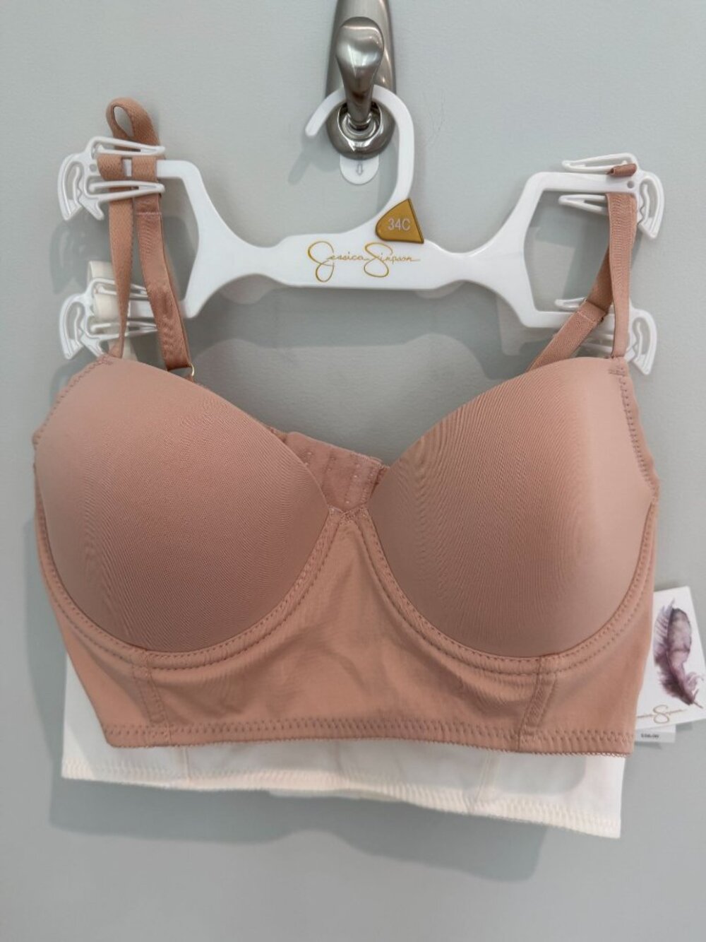 Jessica Simpson 2-Pack Ultra Flirty Longline Push Up Bra Set NWT Size 34C